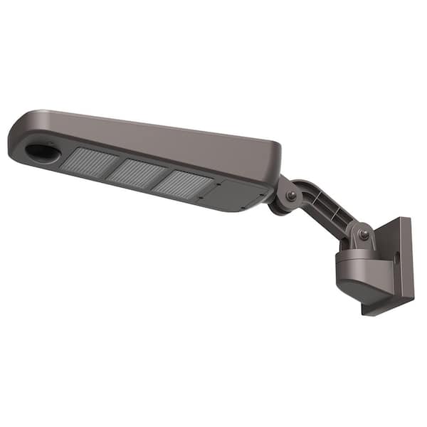 Commercial Electric Solar Powered 4500 Lumens Bronze Motion Activated Dusk to Dawn Security Integrated LED Outdoor Wall Area Floodlight