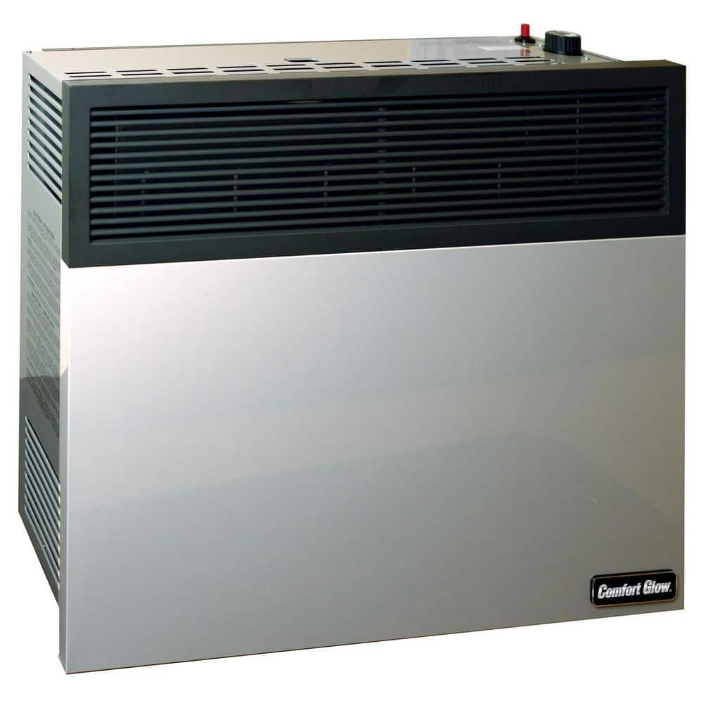 Comfort Glow Direct Vent PROPANE Gas Wall Furnace with Thermostat. 17,000 BTU's. Professional Vent Kit Included. Gray/Black
