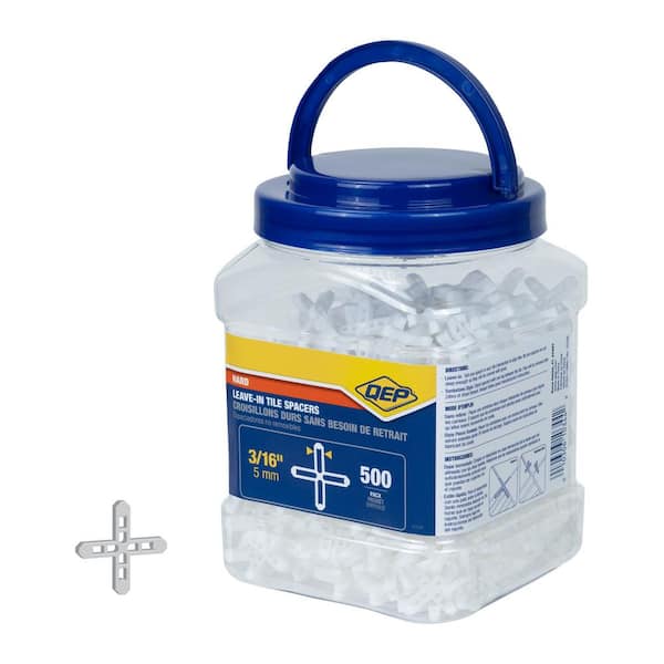 QEP 3/16 in. Leave-in Hard Style Tile Spacers (Jar of 500)