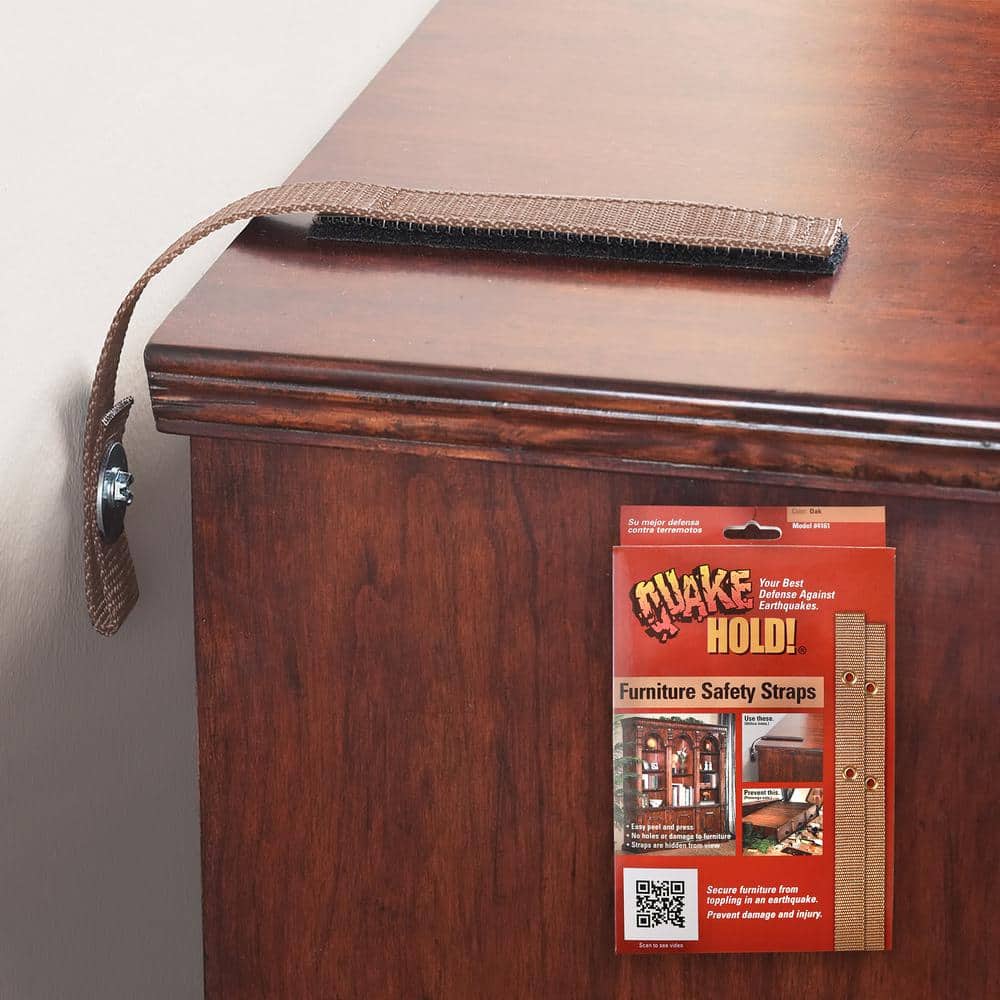 QuakeHOLD! Oak Furniture Safety Strap