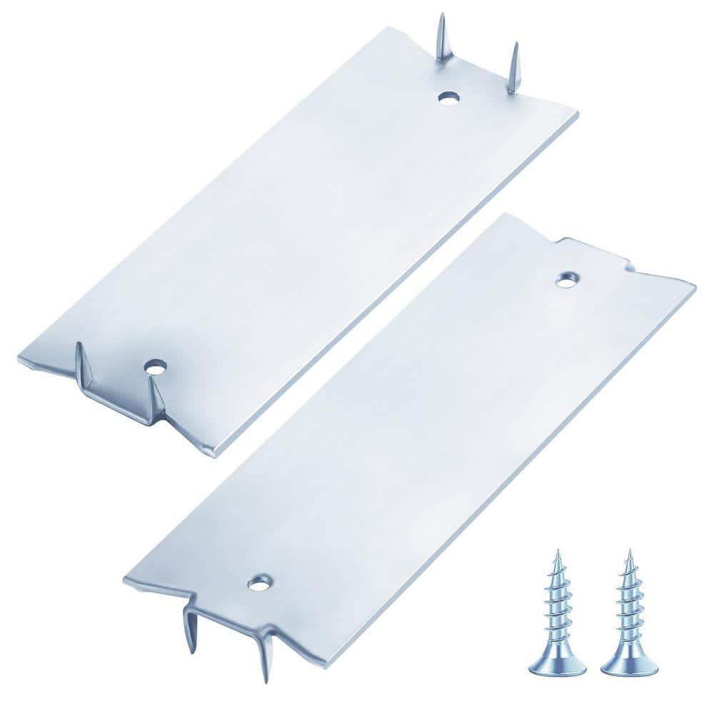 Angel Sar 30-Pack 1.5 in. x 4 in. Zinc 16-Gauge Anti-Nail Protection Plate Shield, Nail Plates for Protection Plumbing and Wiring