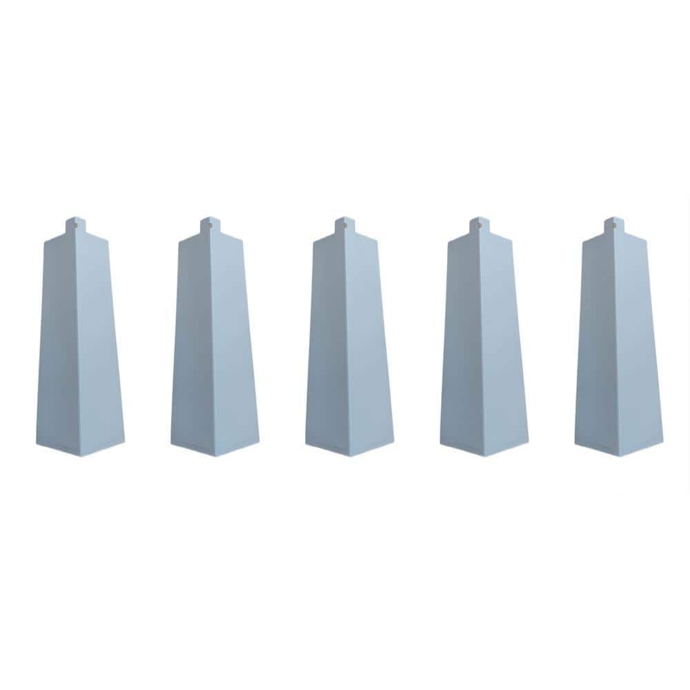 Angel Sar 8 in. White Aluminum Outside Corner Siding, DIY Wall Corner Protector Including 5 Nails