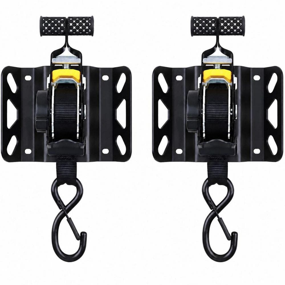 LAIFUCAM 10 ft. x Retractable Ratchet Style Truck Tie Down Straps for Ford F150 F250 F350 F450 F550 2-Pieces-Pack