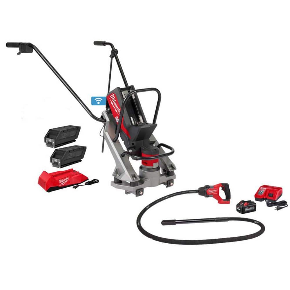 Milwaukee MX FUEL Lithium-Ion Cordless Vibratory Screed and M18 FUEL 18V 8 ft. Concrete Pencil Vibrator Kit W/6.0Ah Battery