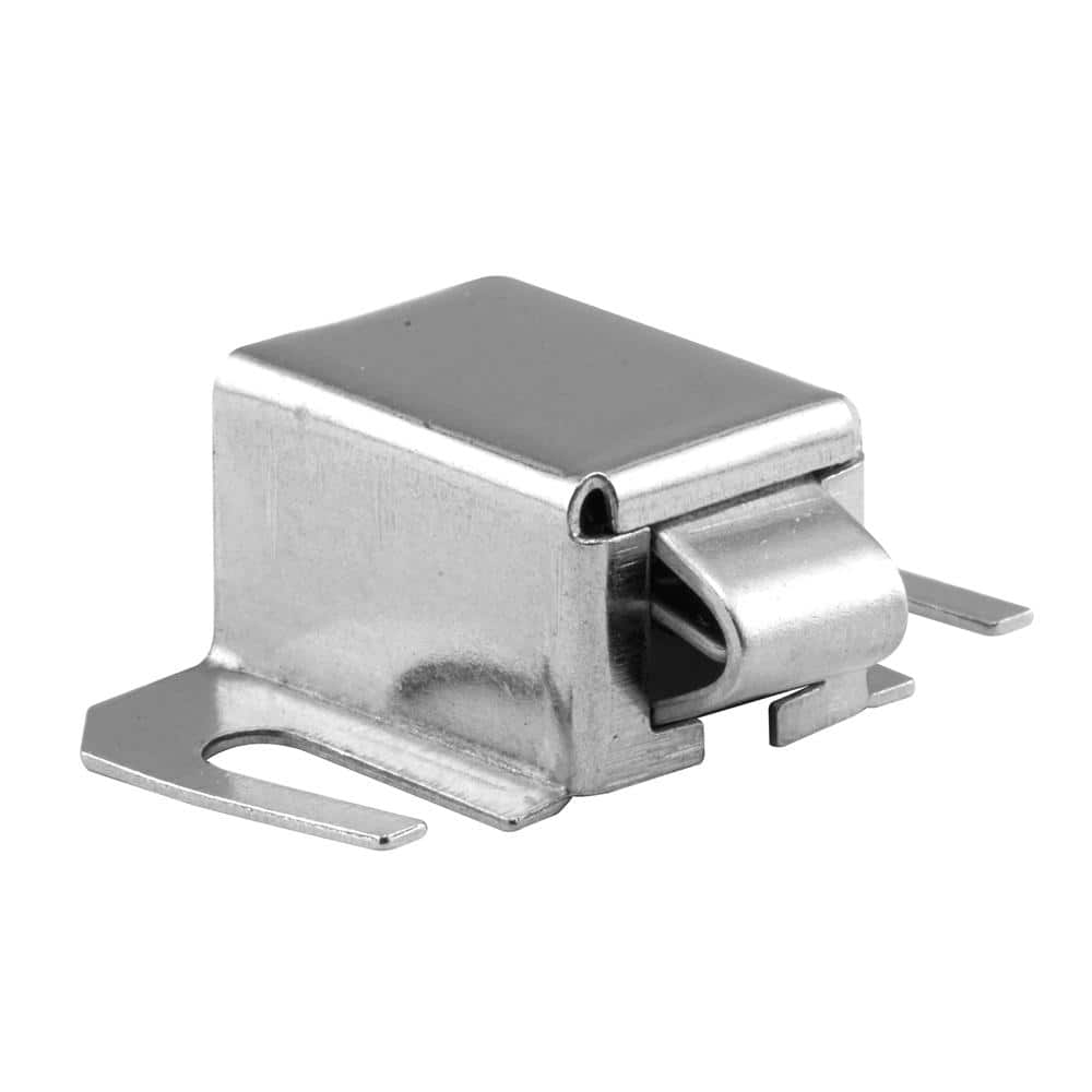 Prime-Line Hinged Shower Door Catch, 1 in. Hole Centers, Stainless Tip, Brass Plated