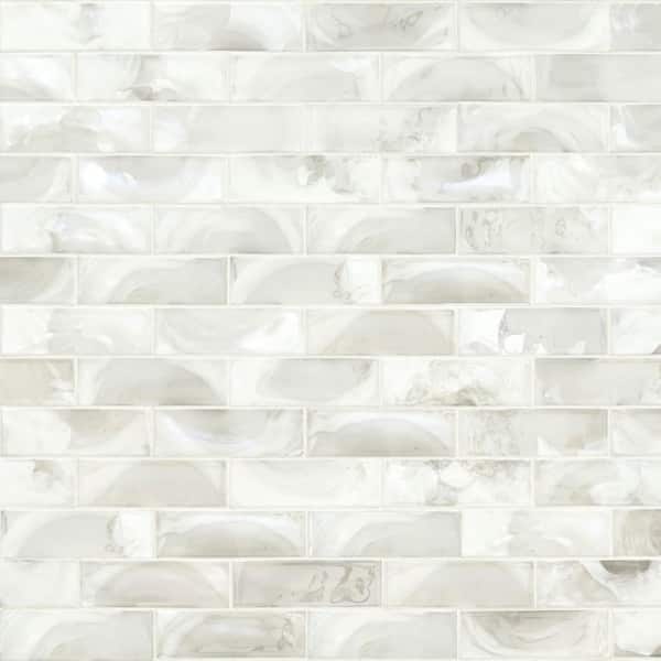 MSI Pearla Subway 12 in. x 12 in. x 0.24 in. Glass Mesh-Mounted Mosaic Wall Tile (0.95 sq. ft./Each)