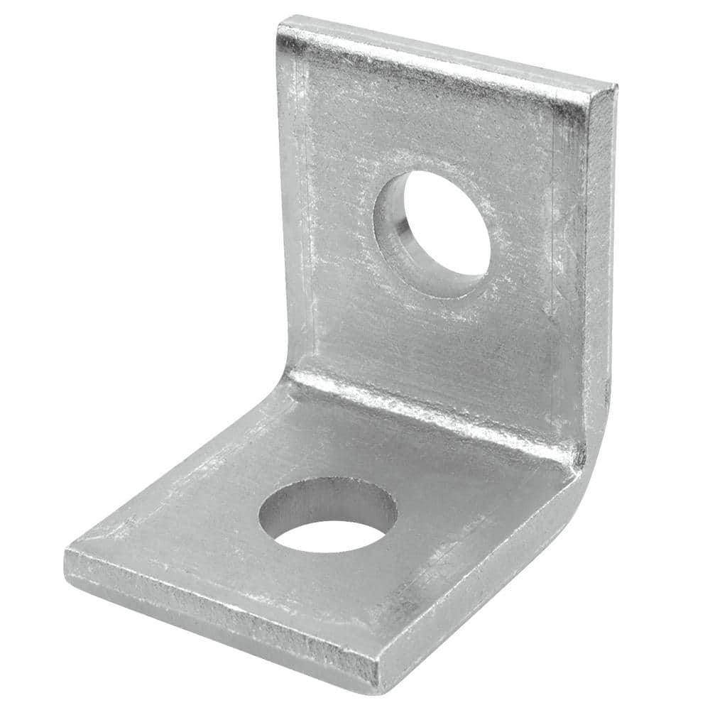 NEWHOUSE ELECTRIC 90 Degree 2 Hole Strut Channel Bracket, Silver (No Magnets)
