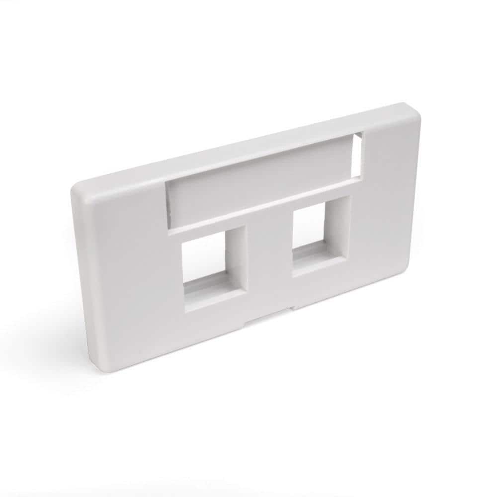 Leviton White 1-Gang Audio/Video Wall Plate (1-Pack) 49910-SW2