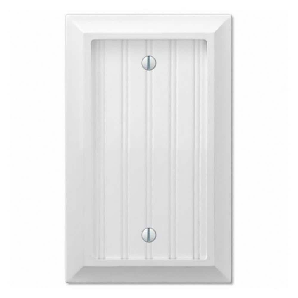 AMERELLE Cottage 1-Gang White Blank Plate BMC Wood Wall Plate
