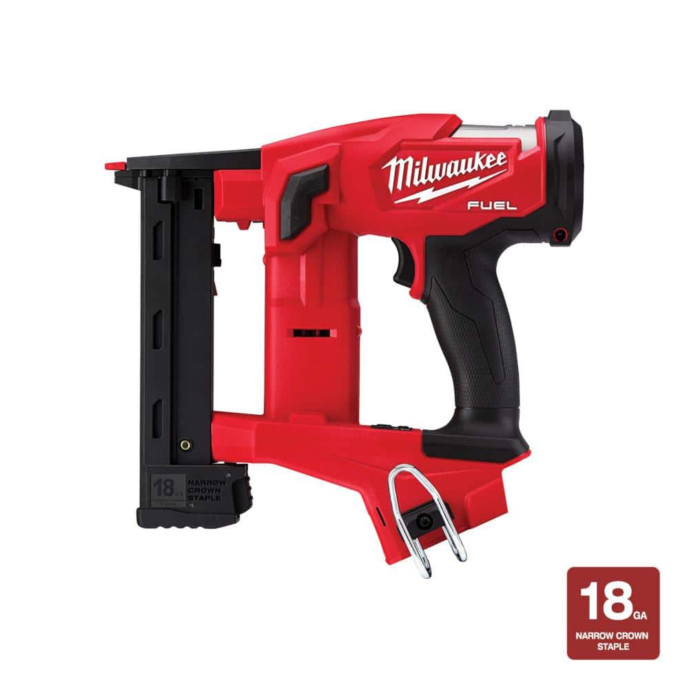 Milwaukee M18 FUEL 18-Volt Lithium-Ion Brushless Cordless 18-Gauge 1/4 in. Narrow Crown Stapler (Tool-Only)
