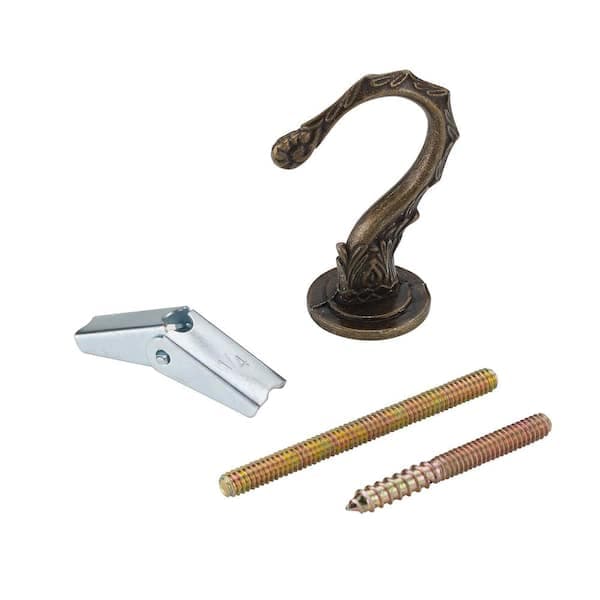 Bel Air Lighting 2.5 in. Antique Brass Swag Hook Kit for Ceiling Mount