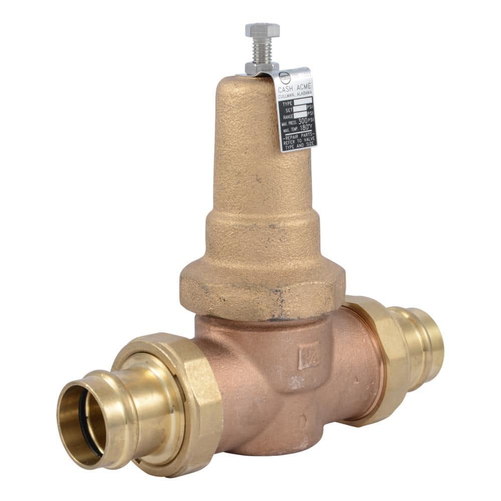 Cash Acme 1-1/4-in Copper Press EB45 Pressure Regulating Valve Poly Top