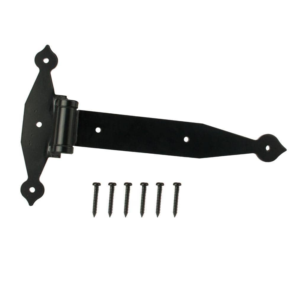 Everbilt 12 in. Black Super Heavy Duty Standard Tee Hinge