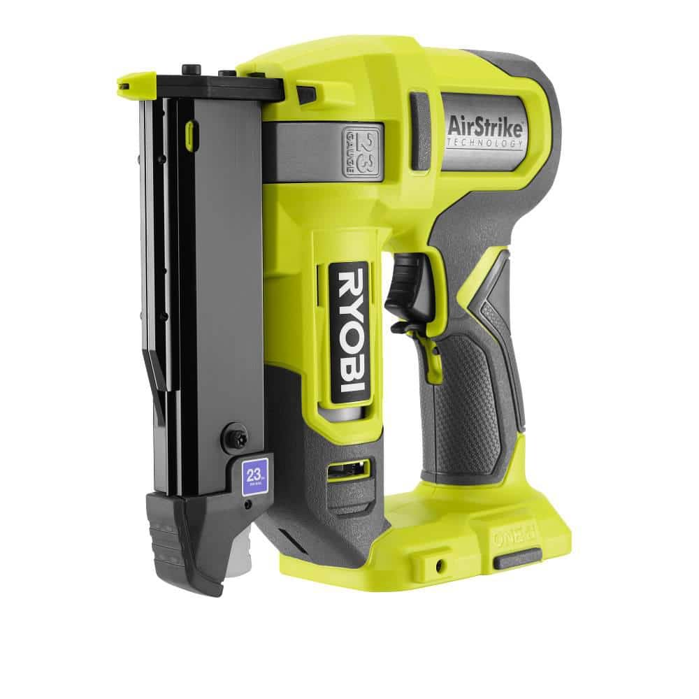 RYOBI ONE+ 18V Cordless Airstrike 23-Gauge Headless Pin Nailer Kit with 2.0 Ah Battery and Charger