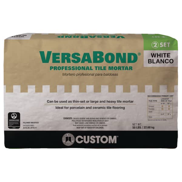 Custom Building Products VersaBond 50 lb. White Professional Polymer-Modified Thinset Mortar