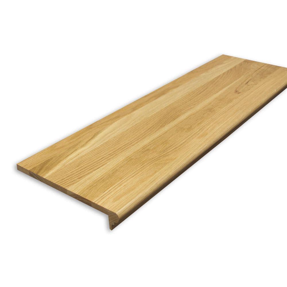 Stairtek Retread 0.625 in. x 11.5 in. x 36 in. Prefinished Natural Red Oak No Return Stair Tread