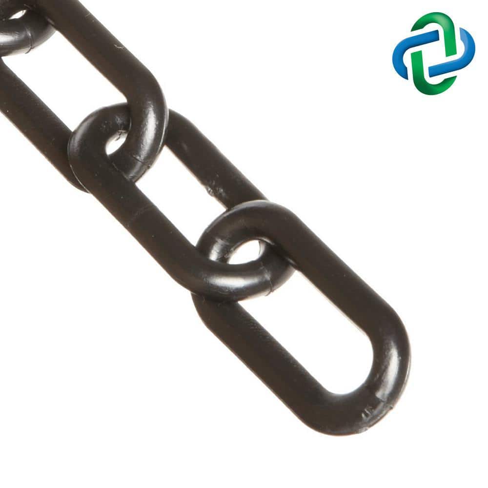 Mr. Chain 2 in. (54 mm) x 25 ft. Black Heavy-Duty Plastic Barrier Chain