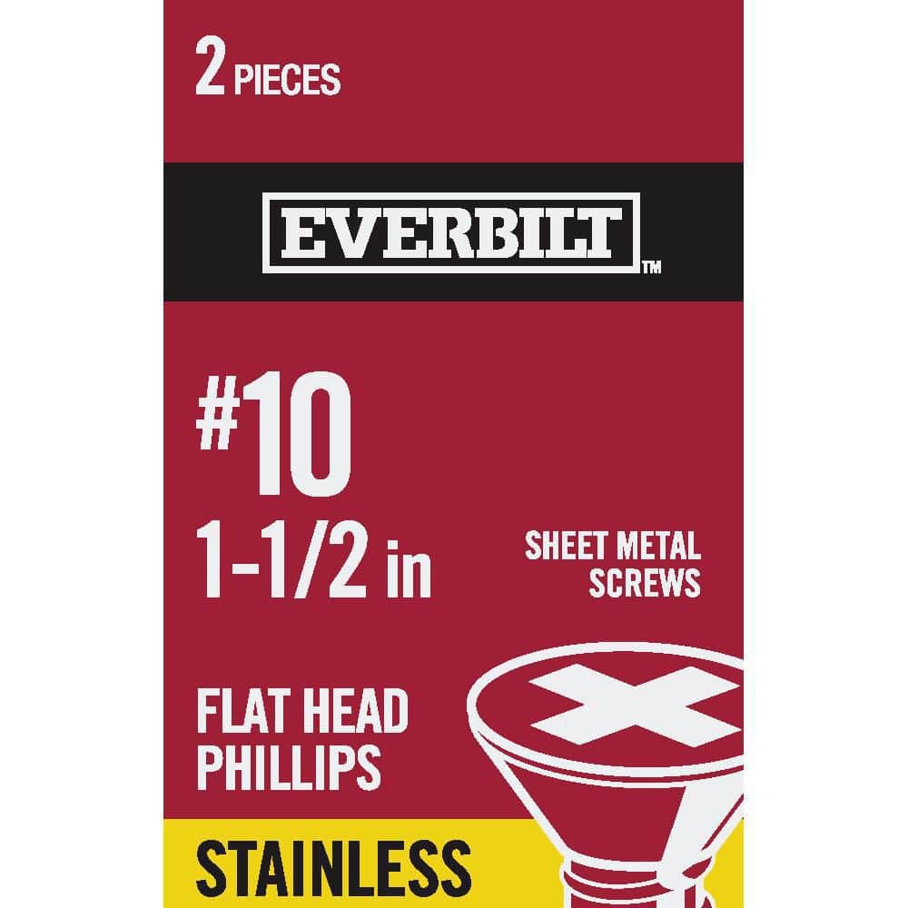 Everbilt #12 Phillips Flat-Head Sheet Metal Screws