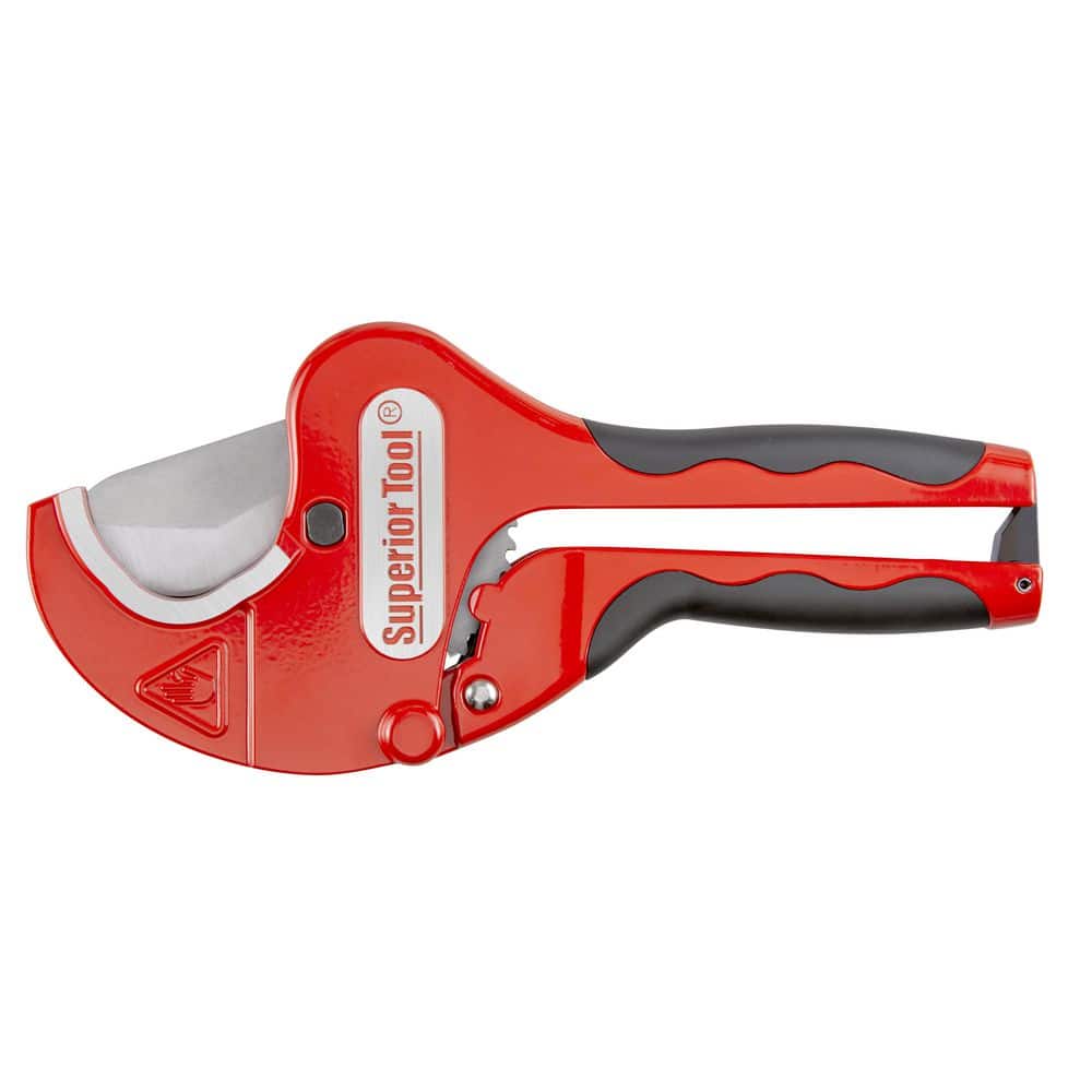 Superior Tool 1-1/4" Soft Grip Ratcheting PipeLOK PVC Cutter