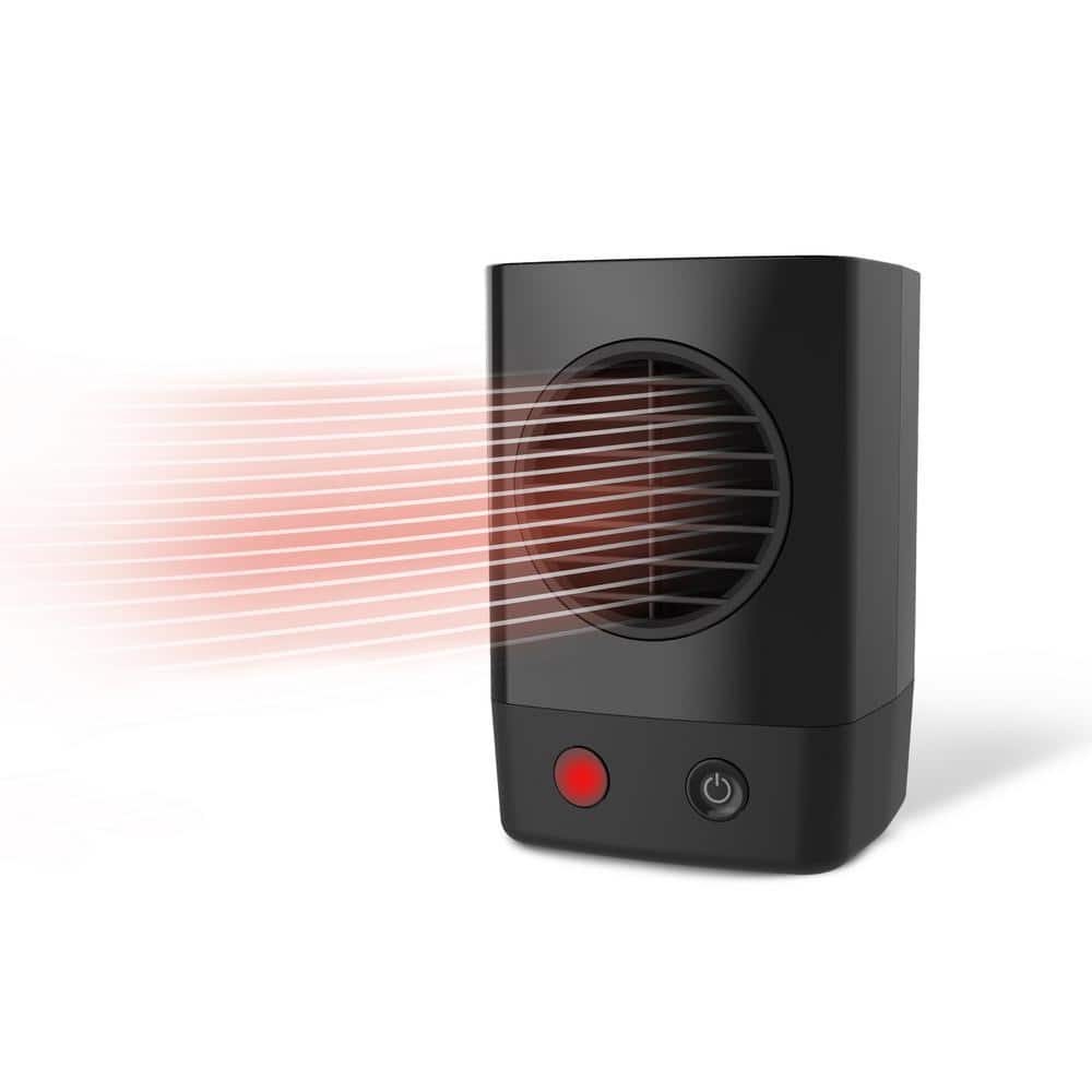 Lasko MyHeat 400-Watt 6.2 in. Black Electric Mini Compact Personal Ceramic Space Heater with Overheat Protection Auto Shut-Off