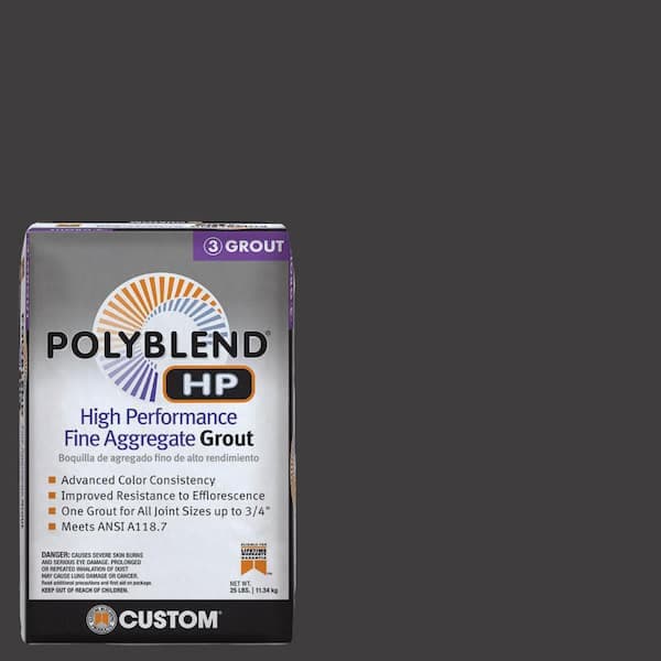 Custom Building Products Polyblend HP #60 Charcoal 25lb High Performance Fine Aggregate Grout