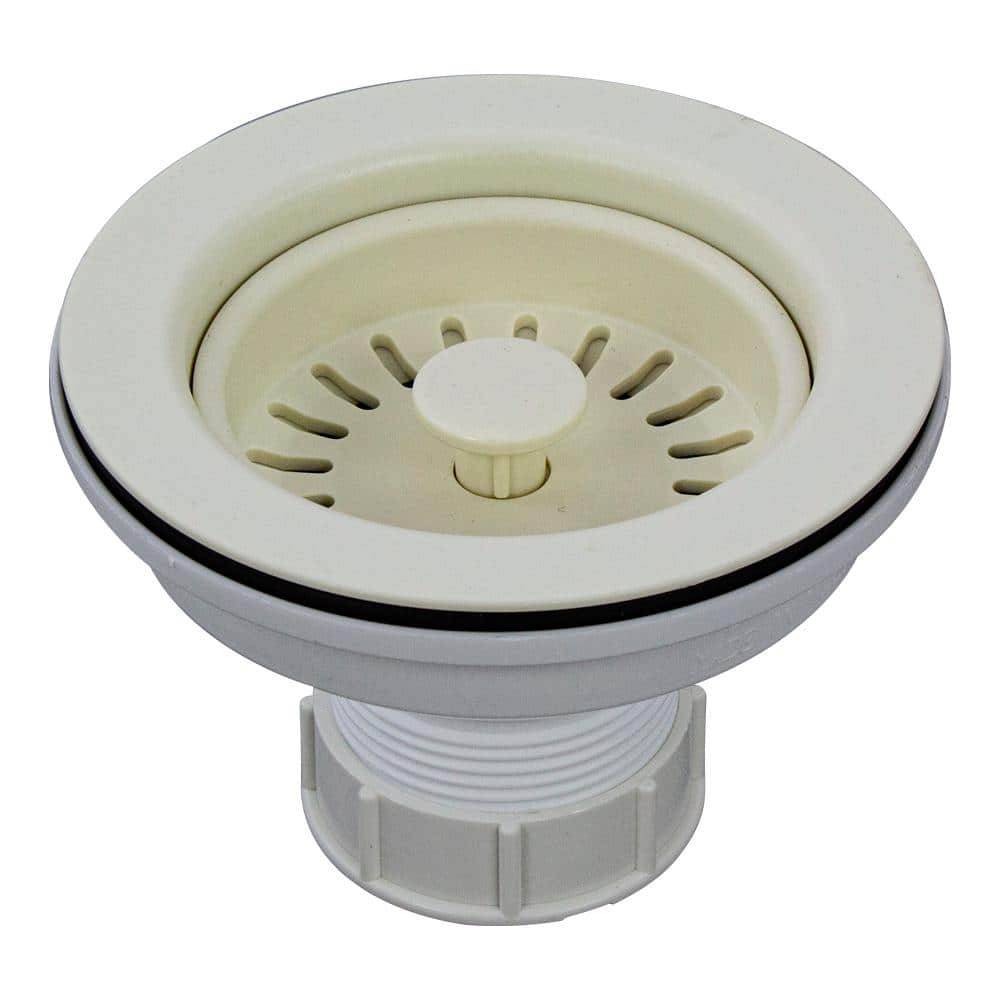 Transolid 3.5 in. Plastic Strainer in Biscuit