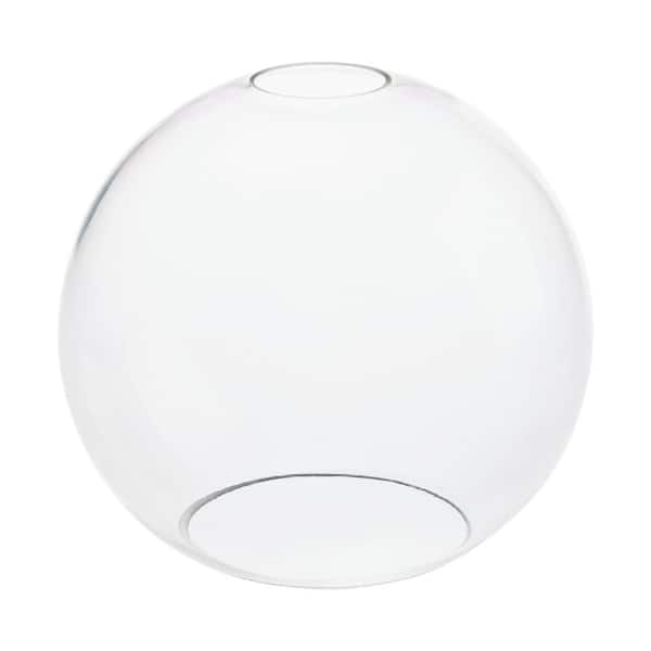 PRIVATE BRAND UNBRANDED 6.95 in. Clear Glass Globe Shaped Replacement Pendant Shade with 2.25 in. Lip Fitter