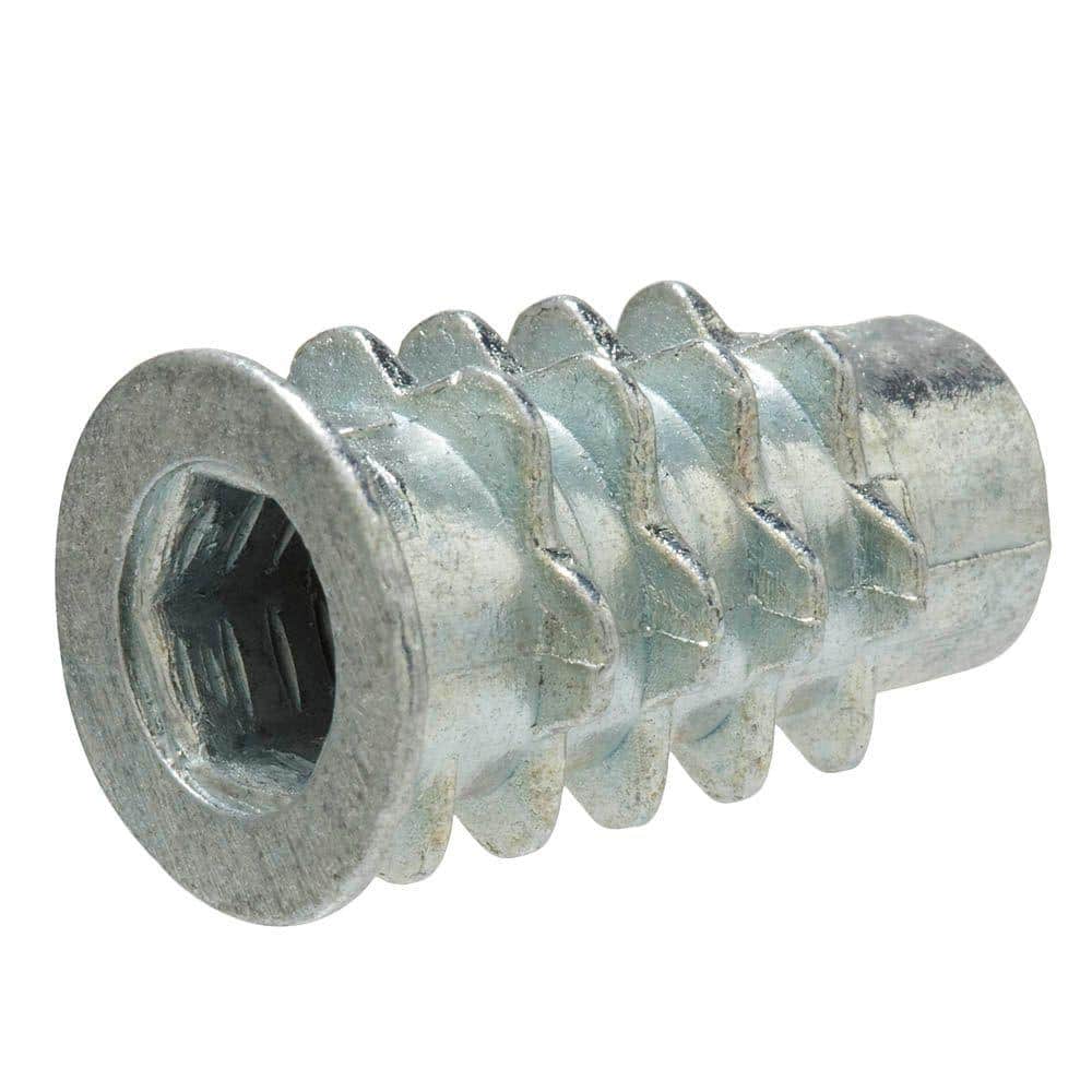 Everbilt 1/4 in.-20 Zinc Plated Insert Nut (4-Pack)