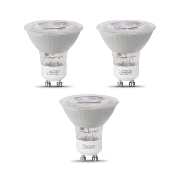 Feit Electric 50-Watt Equivalent MR16 GU10 Dimmable Recessed Track Lighting 90+ CRI Frosted Flood LED Light Bulb, Daylight (3-Pack)