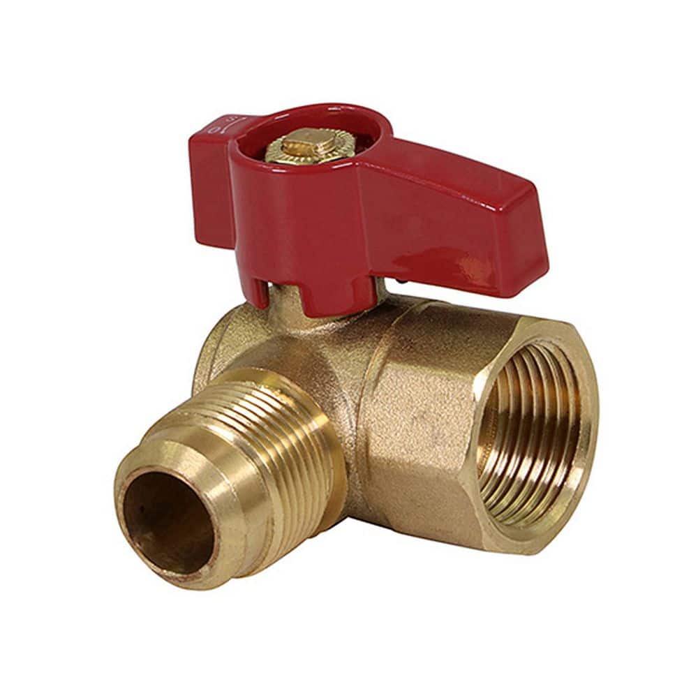 PLUMBFLEX . Brass FIP Angle Gas Ball Valve