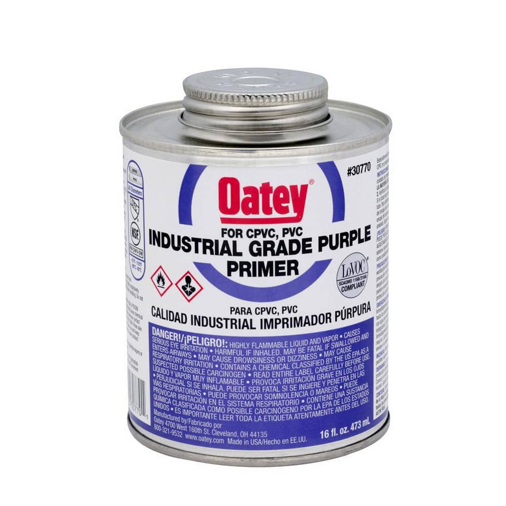 Oatey 16 oz. Industrial Grade Lo-VOC Purple Primer NSF Listed