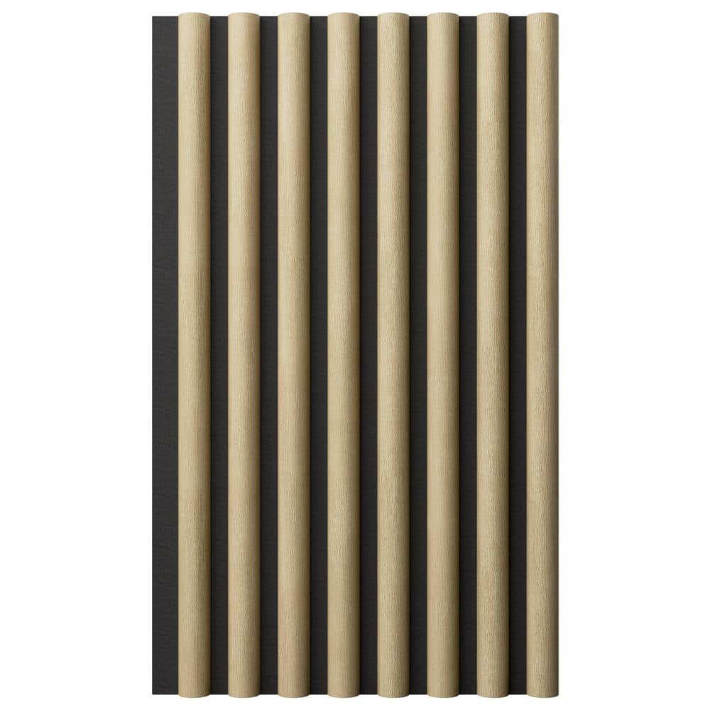 Ekena Millwork AcousticPro 1 in. x 1 ft. x 8 ft. Noise Cancelling Half Round MDF Sound Absorbing Panel in Antique White (2-Pack)