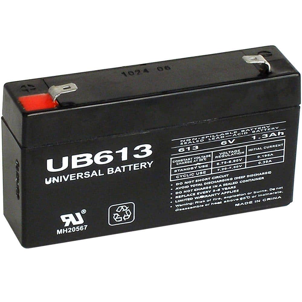 UPG 6-Volt 1.3 Ah F1 Terminal Sealed Lead Acid (SLA) AGM Rechargeable Battery