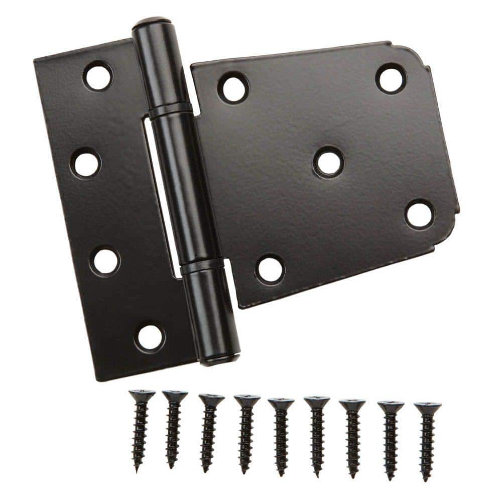 Everbilt 3-1/2 in. Black Heavy-Duty Standard Tee Hinge