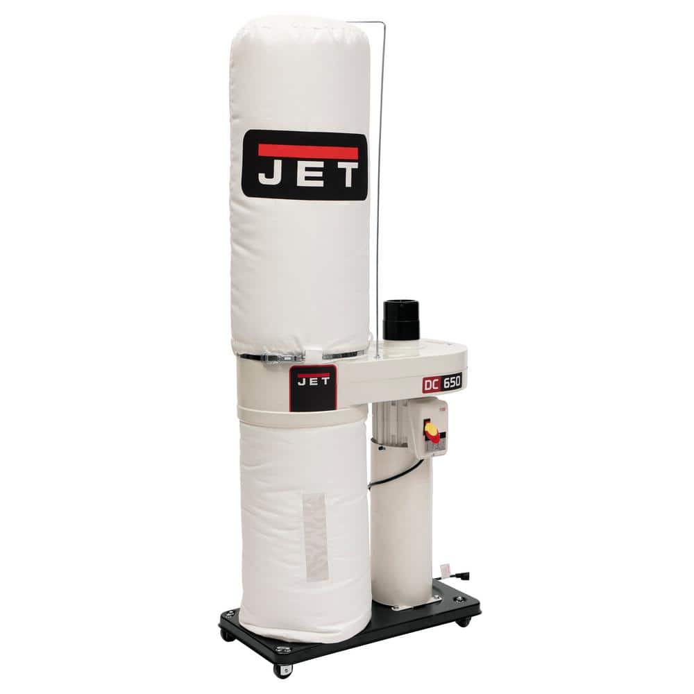 Jet 1 HP 650 CFM 4 in. Dust Collector with 30-Micron Bag Filter Kit, 115/230-Volt, DC-650BK