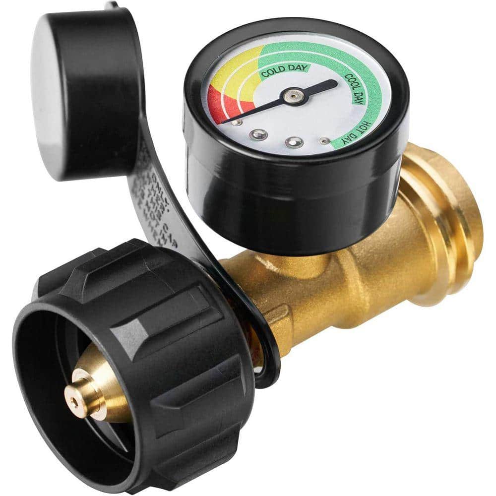 Lukvuzo Propane Tank Gas Level Indicator 3 Colors Coded Universal for Cylinder Grill Heater RV 5-40 Pound QCC1 Type 1 Connection