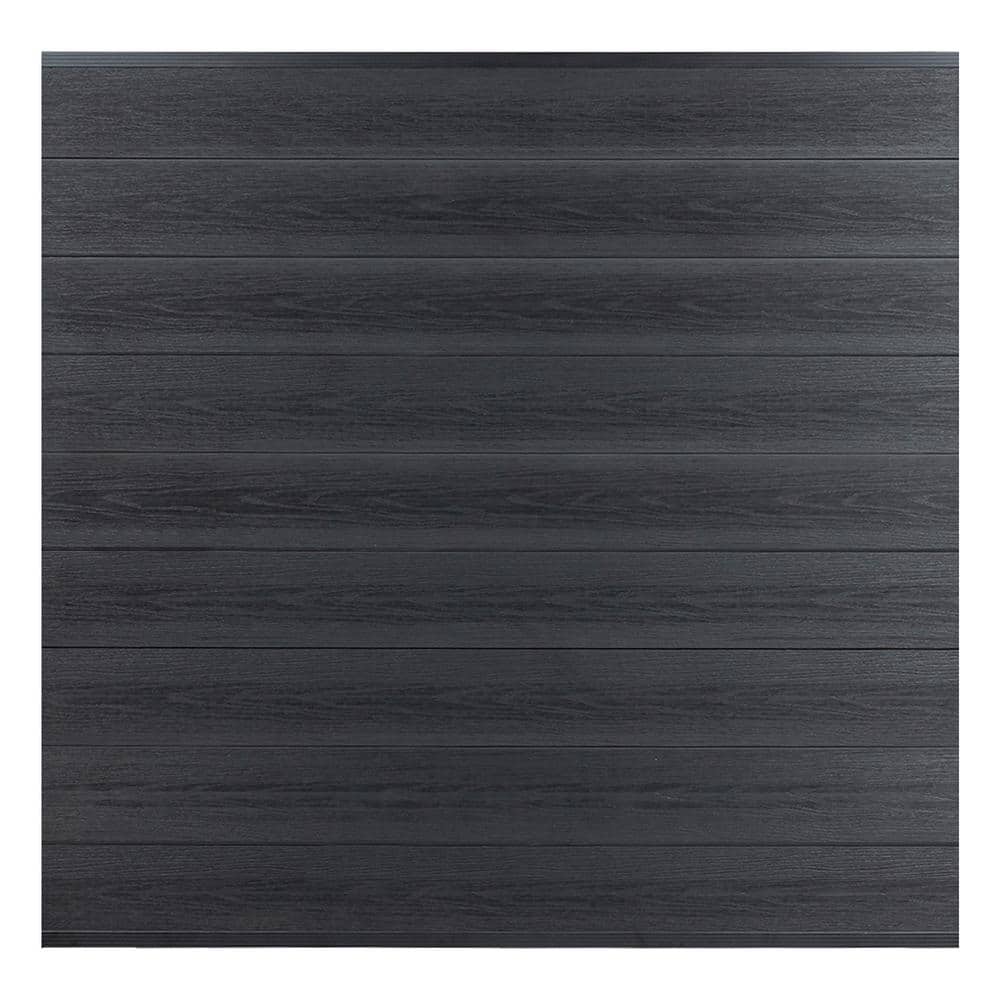 mondaria Durable 5. 8ft. H x 5. 9ft. W Black WPC Waterproof Composite Fence Panel