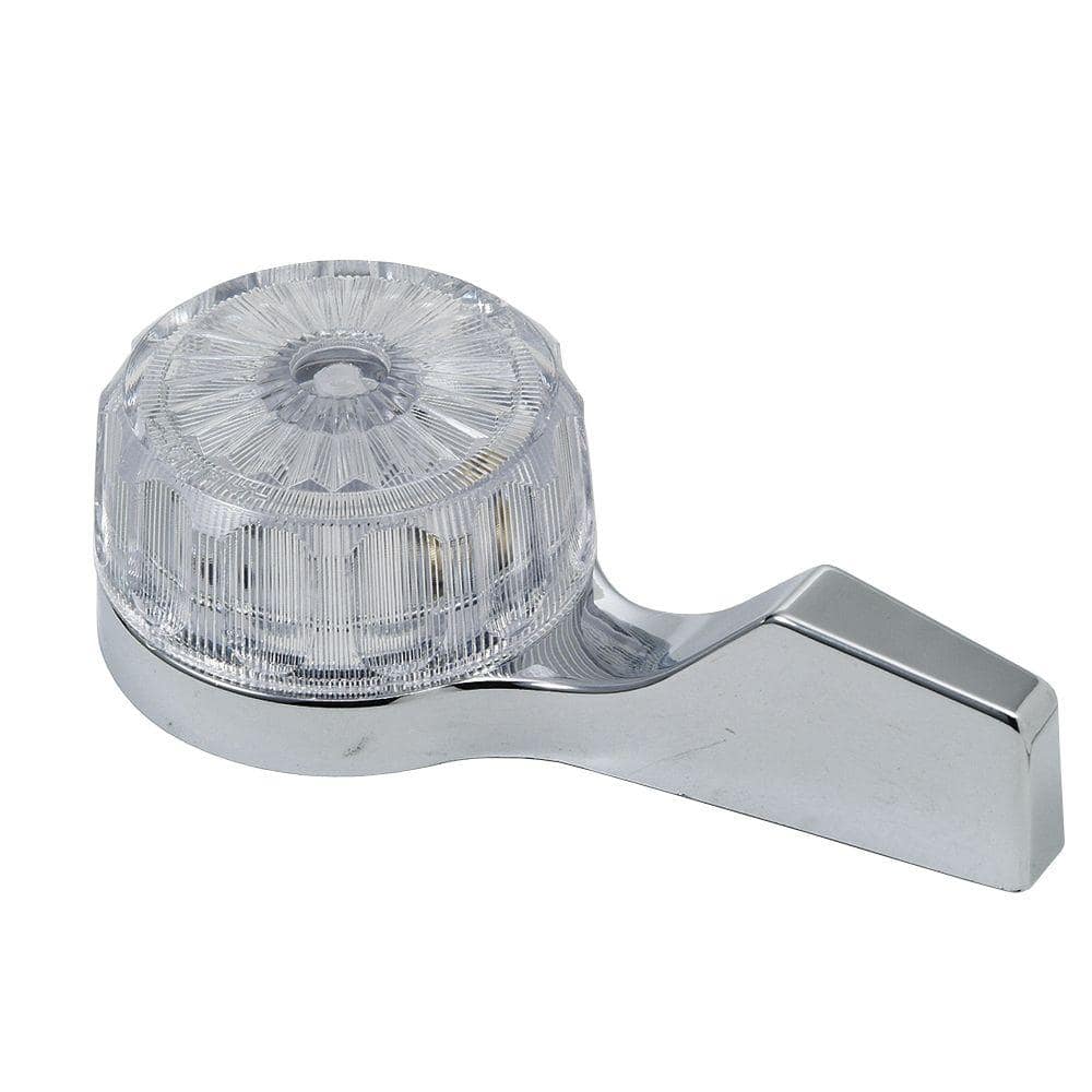 BrassCraft Volume and Temperature Control Single-Lever Handle Pair in Clear and Chrome for Mixet Tub and Shower Faucets