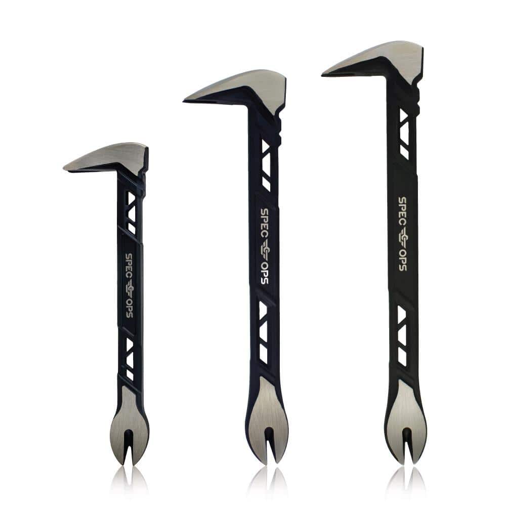 SPEC OPS 8", 10" and 11" Nail Puller Cats Paw Pry Bar, High-Carbon Steel
