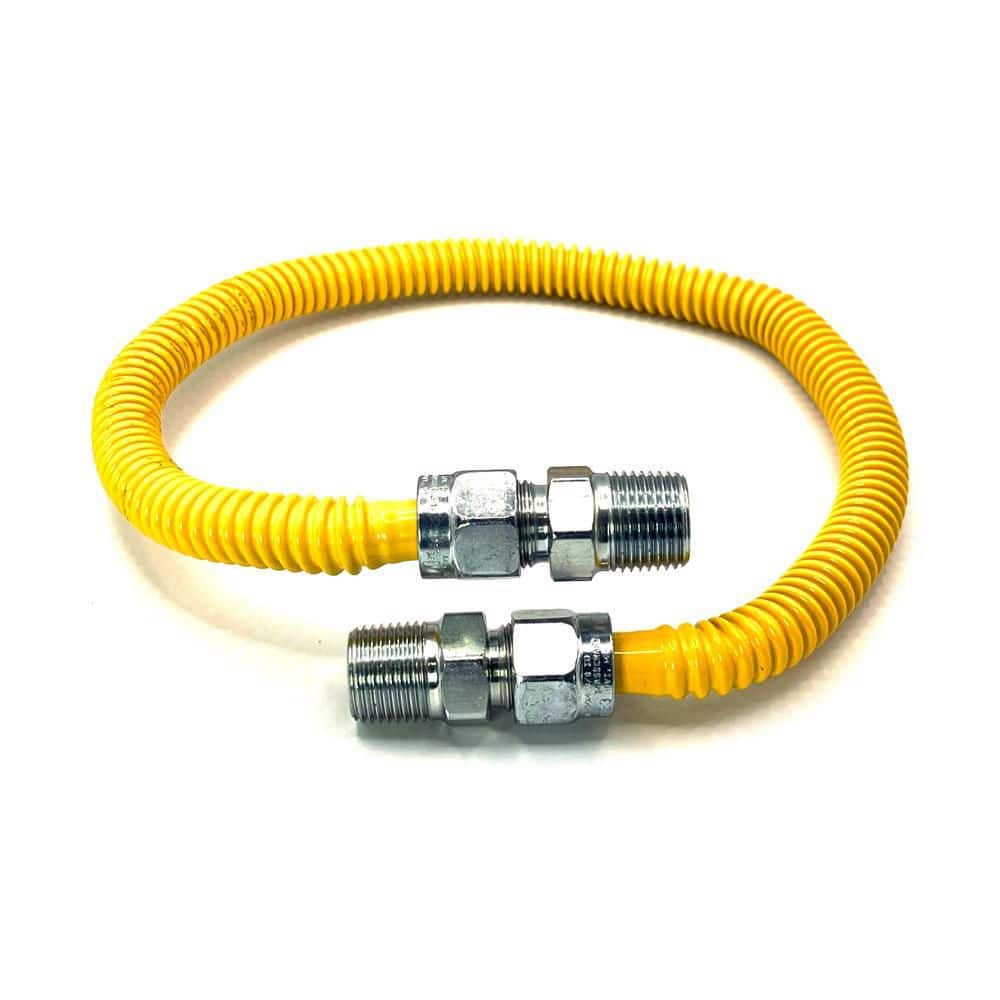 Everbilt 1/2 in. MIP x 1/2 in. MIP x 24 in. Gas Connector (1/2 in. OD) (85,000 BTU)