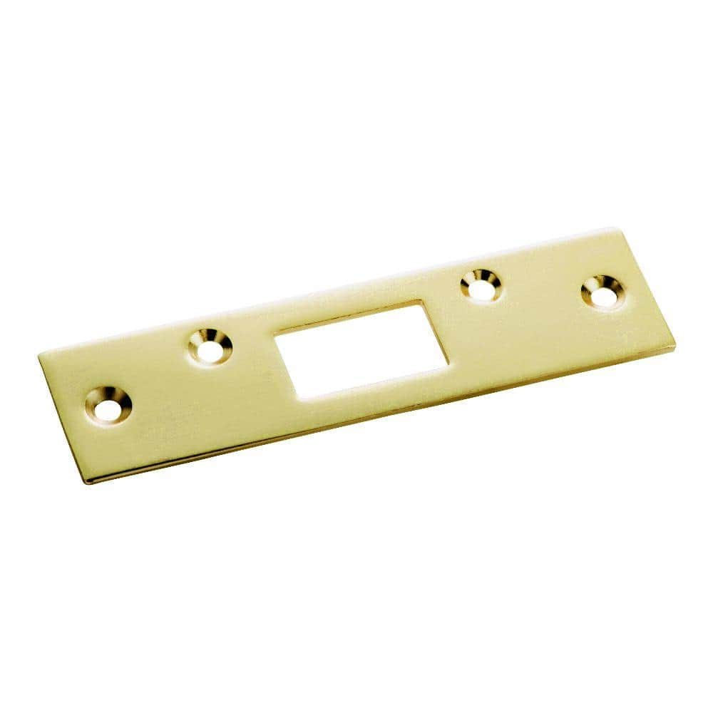First Watch Security 1-1/4 in. x 4-7/8 in. Polished Brass Deadbolt Door Strike