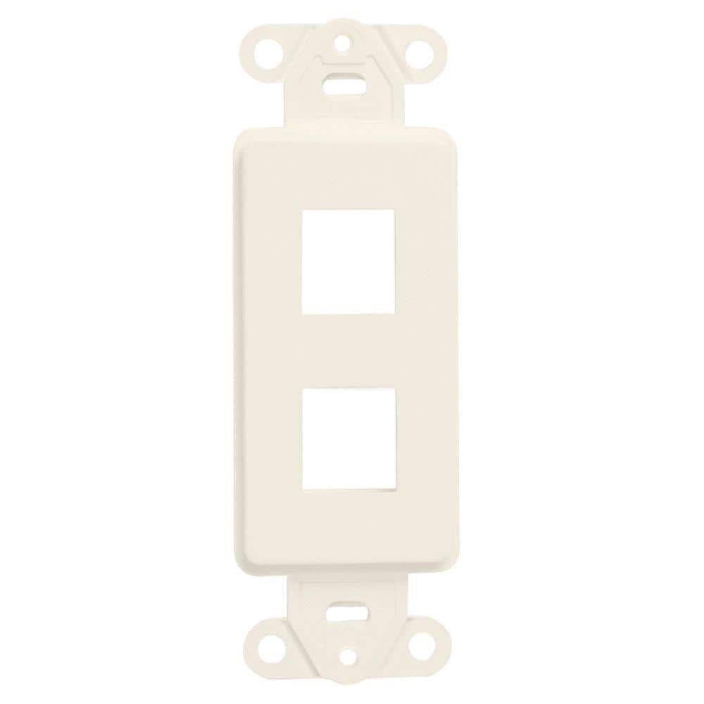 Leviton QuickPort Decora 2-Port Insert, Light Almond 41642-T