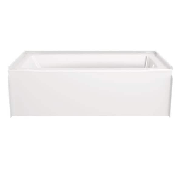 Delta Classic 500 60 in. x 32 in. Alcove Deep Soaking Bathtub with Right Drain in High Gloss White