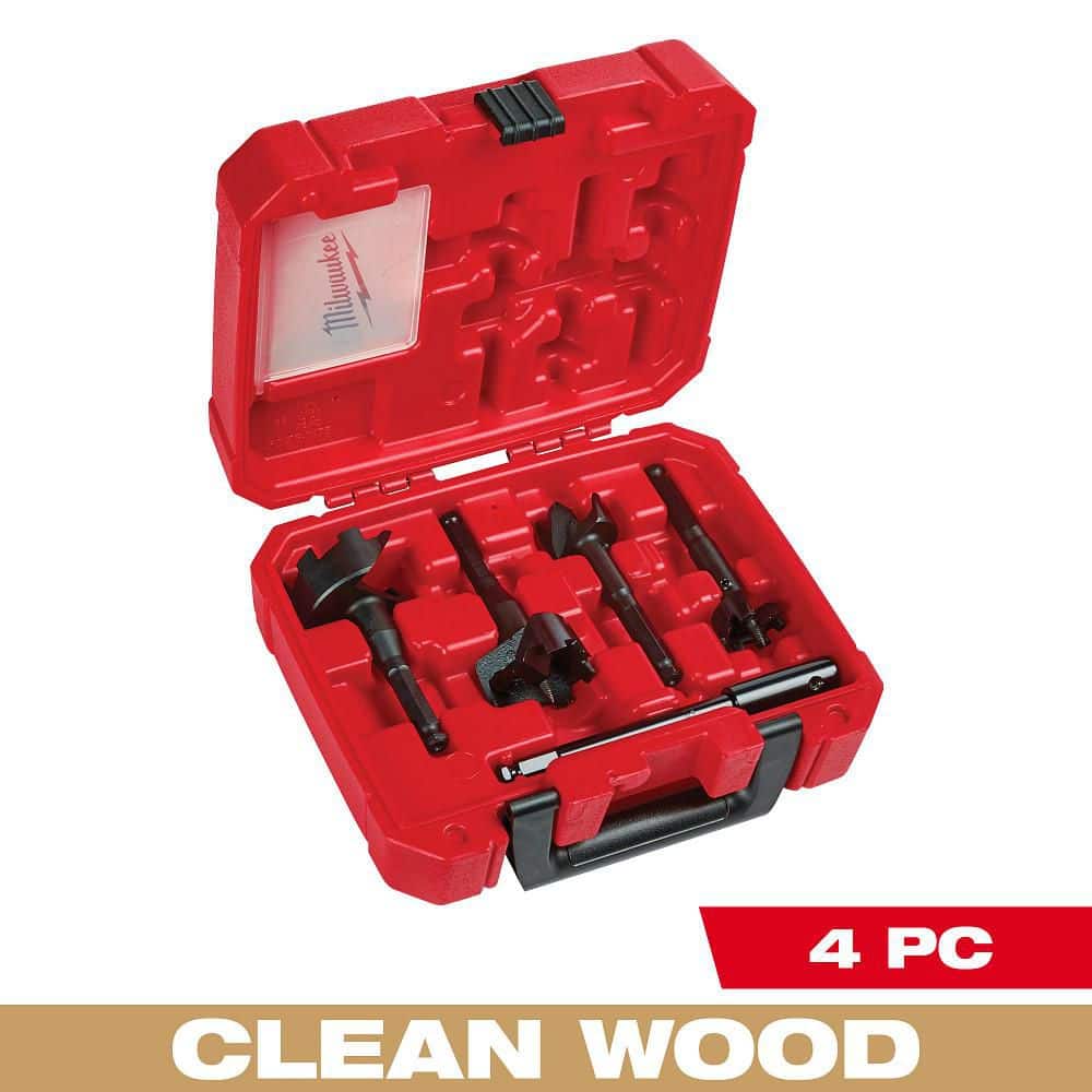 Milwaukee Selfeed High-Speed Steel Wood Boring Bit Set