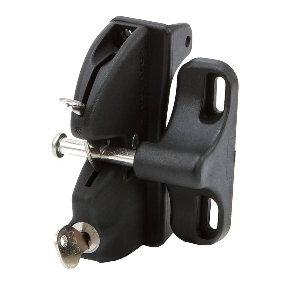 LOKKLATCH D&D Black Two-Sided Key-Lockable General Purpose Gate Latch