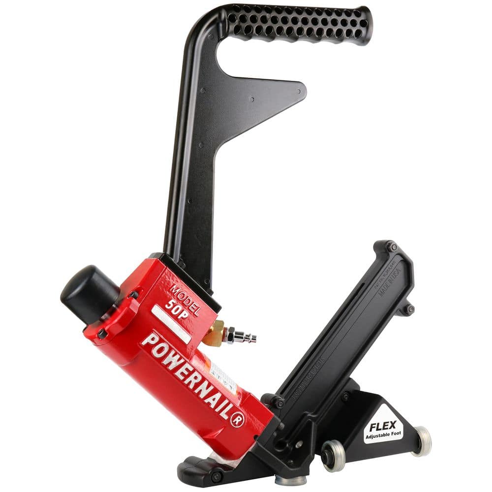 POWERNAIL Pneumatic 18-Gauge Flex Power Roller Hardwood Flooring L-Cleat Nailer