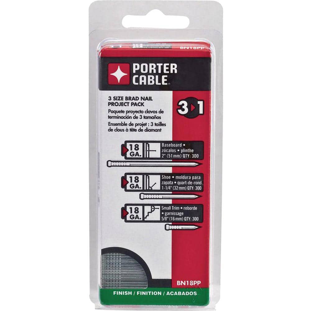 Porter-Cable 18-Gauge Brad Nail Project (900 per Box)
