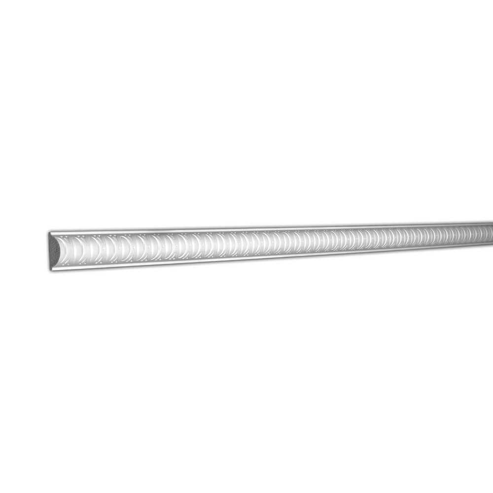 American Pro Decor 1-1/4 in. x 3/8 in. x 96 in. Egg and Dart Recycled Polystyrene Panel Moulding Pro Pack 96 LF (12-Pack)