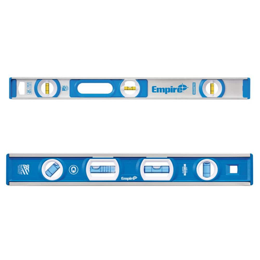 Empire 24 in. Aluminum I-Beam Level With 12 in. Compact Box Level Set