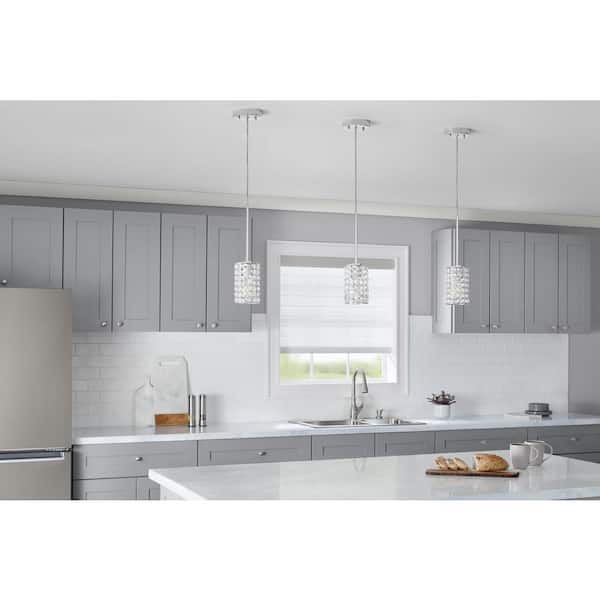 PRIVATE BRAND UNBRANDED 4 in. Small Crystal Clear Acrylic Cylinder Pendant Lamp Shade with 2-1/4 in. Fitter